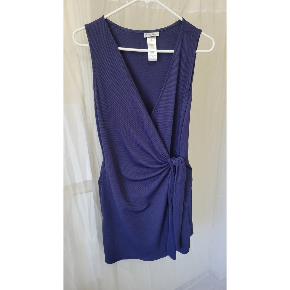 Tommy Bahama Navy UPF 50 Island Cays Wrap Beach Romper women size M
